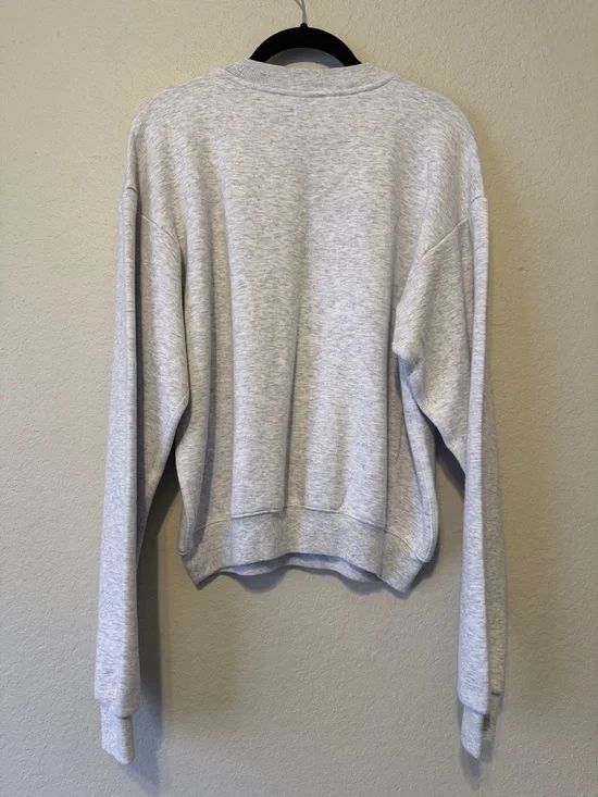 SKIMS Crewneck Sweatshirt in Light Heather Gray - Picture 5 of 5